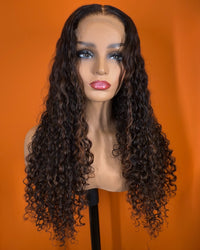 Curly Colored 22 inch 5x5 HD Closure Wig