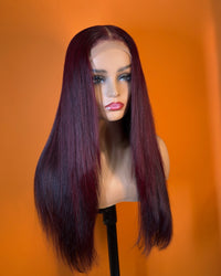 Straight Colored 20 inch 5X5 Closure Wig