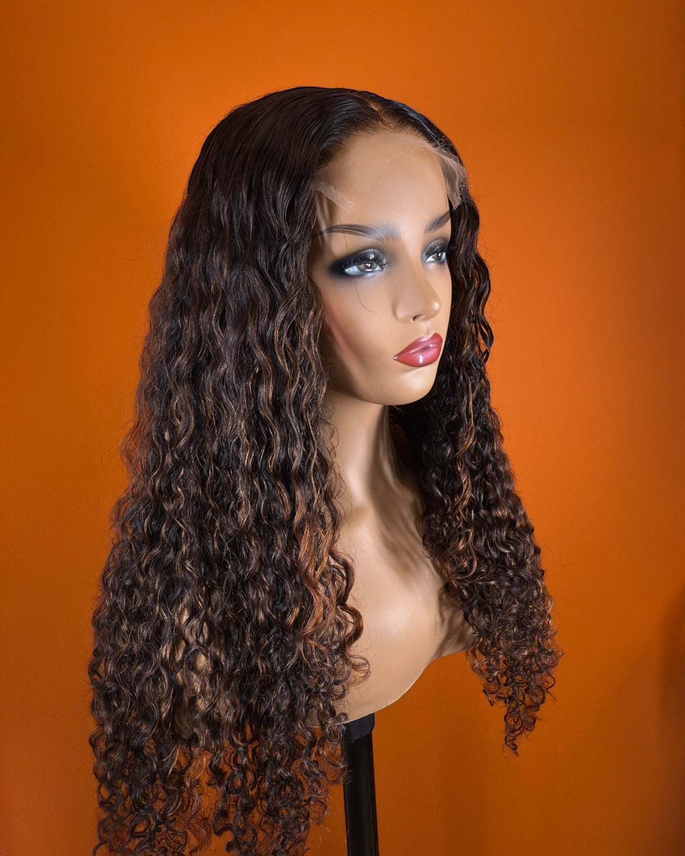 Curly Colored 22 inch 5x5 HD Closure Wig