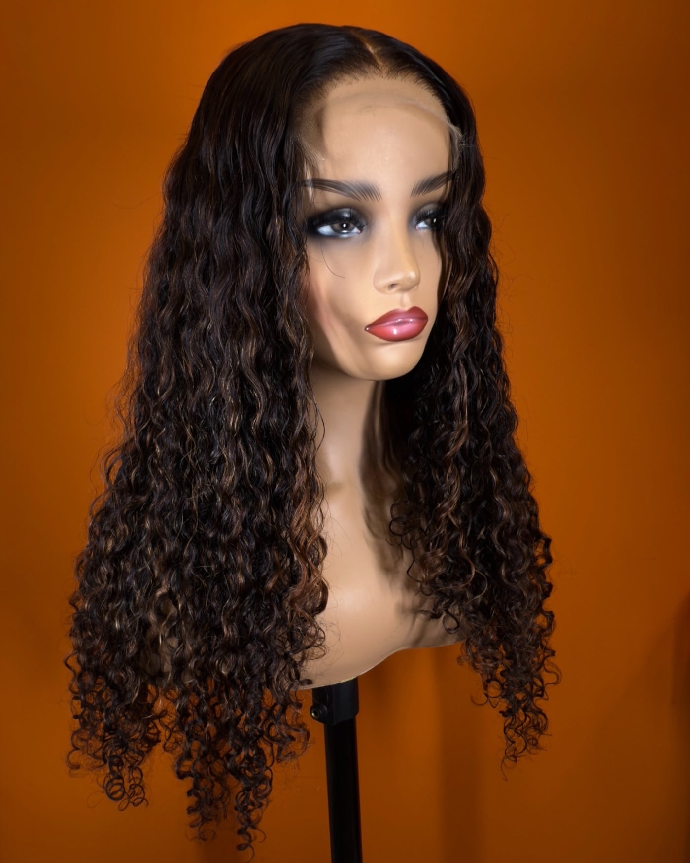 Curly Colored 22 inch 5x5 HD Closure Wig