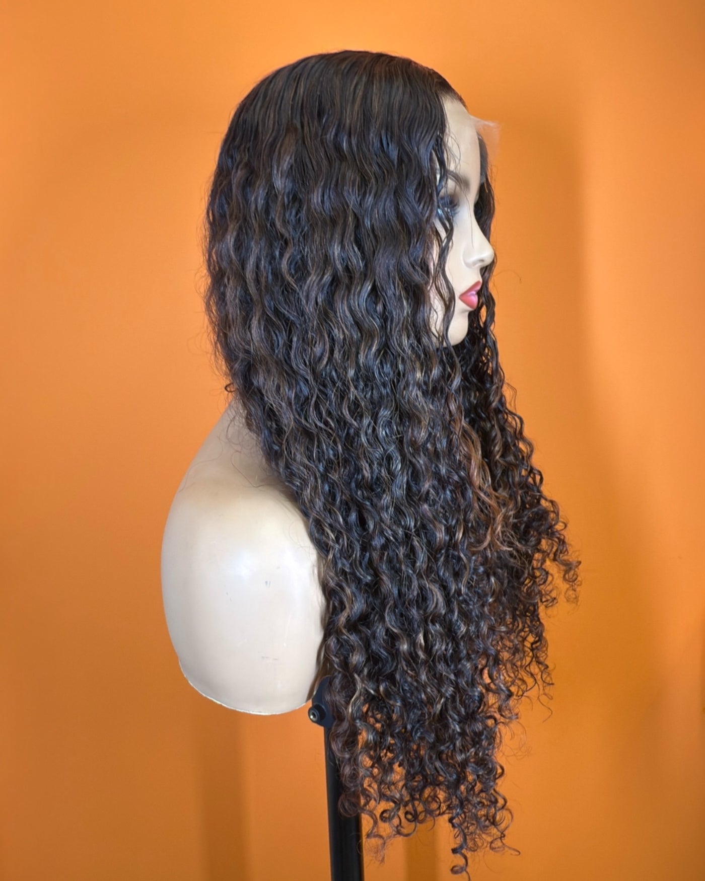 Curly Colored 22 inch 5x5 HD Closure Wig