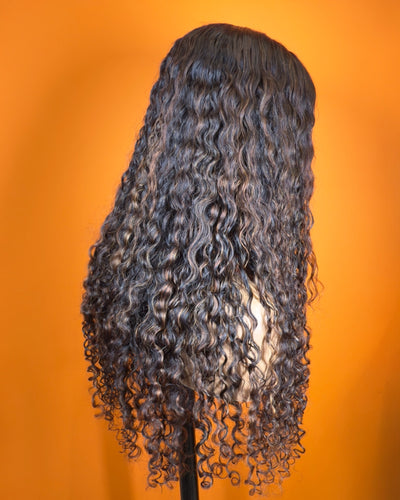 Curly Colored 22 inch 5x5 HD Closure Wig